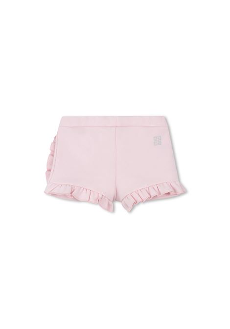 Shorts-Skirt Rosa Con Logo e Rouches GIVENCHY KIDS | H3066044Z